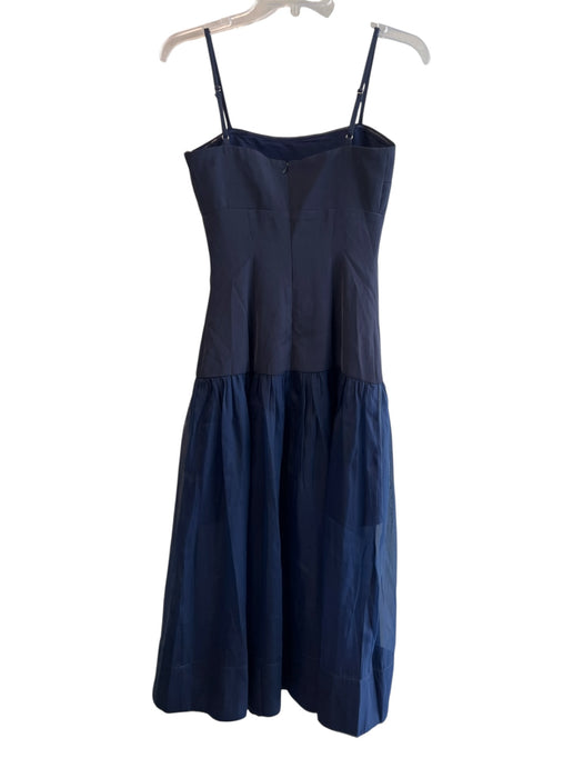 Hyacinth House Size XXS Navy Polyester Square Neck Back Zip Tulle Detail Dress — Labels Resale Boutique