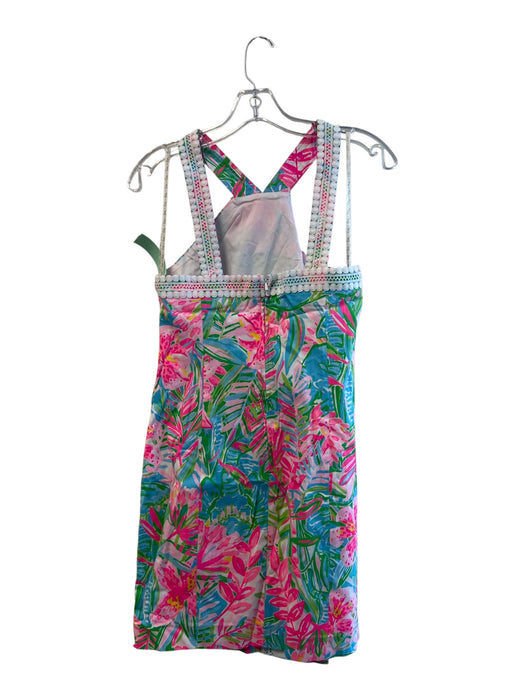 Lilly Pulitzer Size 3 Blue, Green & Pink Cotton Blend Sleeveless Back Zip Dress Blue, Green & Pink / 3