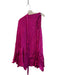 By Anthropologie Size L Magenta Viscose Satin One Shoulder Tie Neck Dress Magenta / L