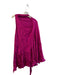 By Anthropologie Size L Magenta Viscose Satin One Shoulder Tie Neck Dress Magenta / L