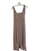 Show Me Your Mumu Size L Tan Polyester Tie Strap Sleeveless Shirred Back Dress Tan / L