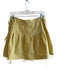 Free People Size L Yellow Cotton Pleated Tie Front Above knee Raw Hem Skirt Yellow / L