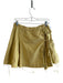 Free People Size L Yellow Cotton Pleated Tie Front Above knee Raw Hem Skirt Yellow / L