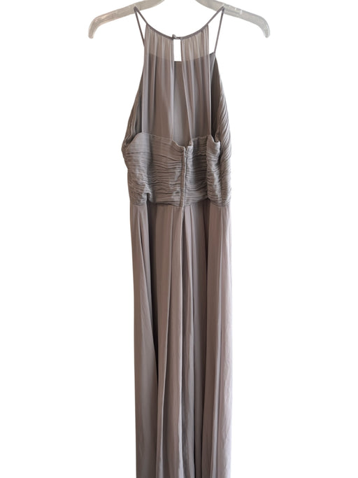 Evening Collective Size 12 Warm Gray Polyester Pleated Detail Halter Gown Warm Gray / 12