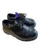 Dr Marten Shoe Size 7 Black Leather Round Toe lace up Platform Loafer Shoes Black / 7