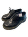 Dr Marten Shoe Size 7 Black Leather Round Toe lace up Platform Loafer Shoes Black / 7