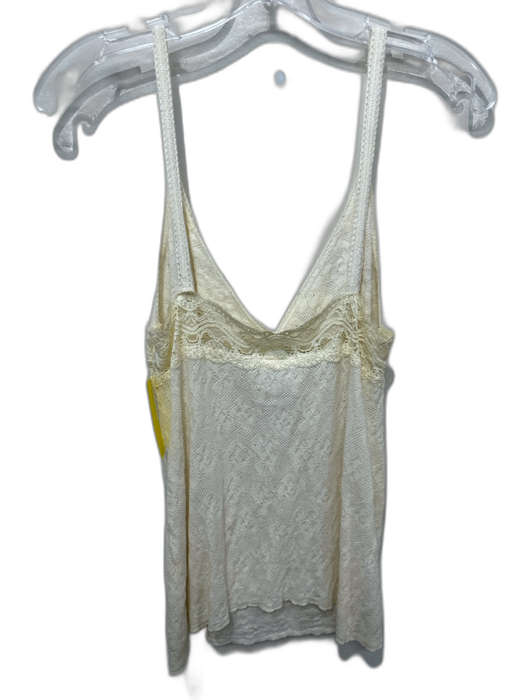 D&G Dolce & Gabbana Size 28 White Cotton Sleeveless Tank Lace Mesh Top White / 28