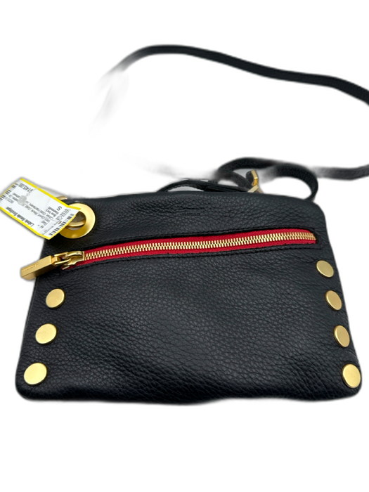 Hammitt Black, Gold, Red Leather Zip Close Gold Hardware Strap Bag Black, Gold, Red / S