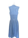 By Anthropologie Size XS Light Blue Linen Blend Striped Cinched Waist Dress Light Blue / XS