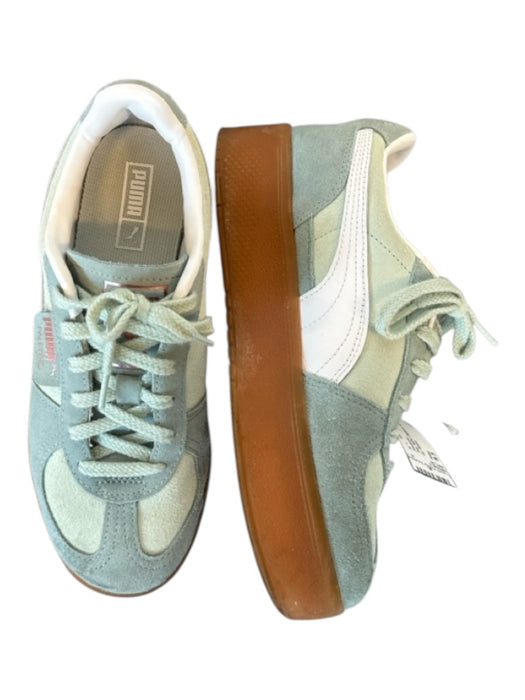 Puma Shoe Size 8.5 Teal Sable Platform Suede Detail Lace Up Sneakers Teal / 8.5
