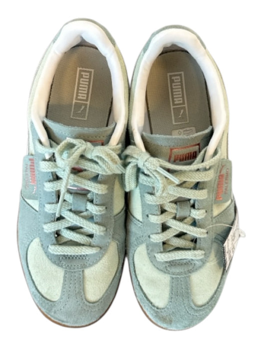 Puma Shoe Size 8.5 Teal Sable Platform Suede Detail Lace Up Sneakers Teal / 8.5