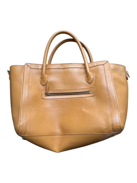 Mark & Graham Mustard Leather Top Handles Structured Tote Bag Mustard / L