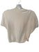 THML Size S Cream Viscose Blend Short Sleeve Shoulder buttons Knit Sweater Cream / S