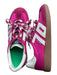 Back 70 Shoe Size 38 Magenta & White Canvas & Suede Lace Up Athletic Sneakers Magenta & White / 38
