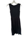 Mango Size XS Black Polyester Sleeveless Ribbed Acordian Pleats Maxi Dress Black / XS