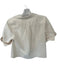 Lilla P Size XS Cream Cotton Short Cuff Sleeve Button Down Collar Top Cream / XS