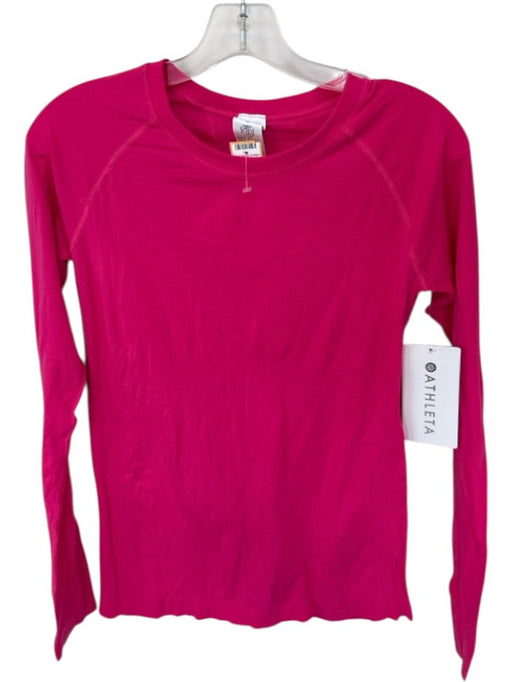 Athleta Size S Hot pink Nylon Long Sleeve Athletic Top Hot pink / S