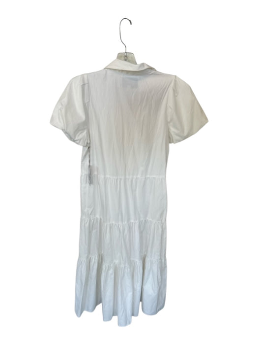 Brochu Walker Size XS Ivory Cotton Short Balloon Sleeve Collar Button Down Dress Ivory / XS