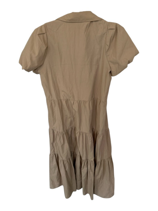 Brochu Walker Size XS Khaki Cotton Short Balloon Sleeve Collar Button Down Dress Khaki / XS