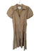 Brochu Walker Size XS Khaki Cotton Short Balloon Sleeve Collar Button Down Dress Khaki / XS