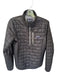 Patagonia Size M Black & Gray Polyester Quilted Half Zip Athletic Jacket Black & Gray / M