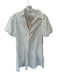 Brochu Walker Size S Ivory Cotton Short Balloon Sleeve Collar Button Down Dress Ivory / S