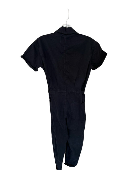 Pistola Size XS Black Cotton Short Sleeve Snap Button Cargo Pockets Jumper Black / XS