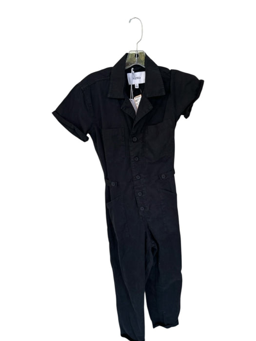 Pistola Size XS Black Cotton Short Sleeve Snap Button Cargo Pockets Jumper Black / XS