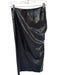A.L.C. Size 0 Gray Vegan Leather Side Zip Gathered Midi Skirt Gray / 0
