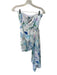Katie May Size S White & Blue Polyester Strapless Flowers Corset Bodess Dress White & Blue / S