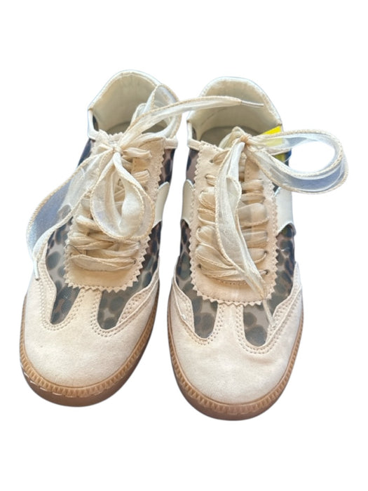 Dolce Vita Shoe Size 8 Tan & brown Leather Mesh Animal Print Athletic Sneakers Tan & brown / 8