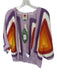 Farm Rio Size S purple & orange Cotton Crochet Short Sleeve Open Front Sweater purple & orange / S