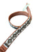 Brown & White Leather Beaded Silver Hardware Belts Brown & White / M