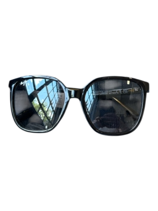 Maui Jim Black & Bone Acetate Oversized Tortoise Shell Sunglasses Black & Bone