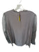 Amanda Uprichard Size L Gray Silk Long Balloon Sleeve Ruffles Smocked Wrist Top Gray / L