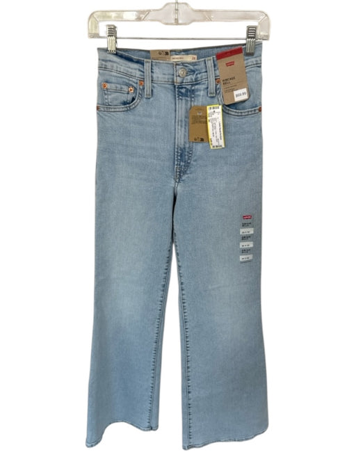 Levi's Size 26 Light Wash Cotton High Waist Wide Leg Jeans Light Wash / 26