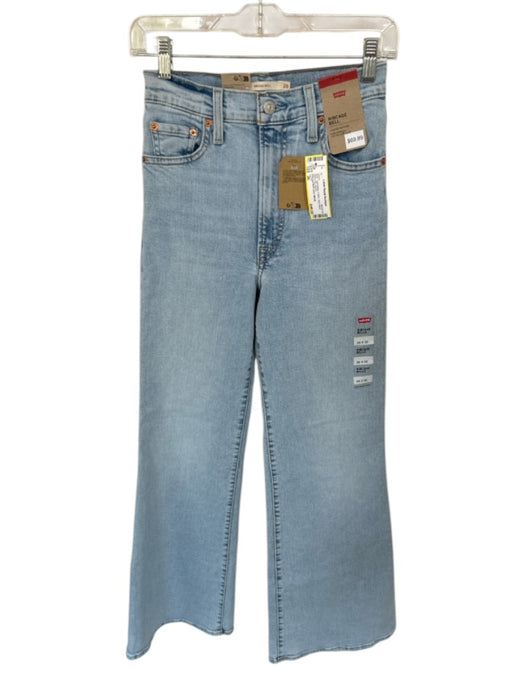 Levi's Size 26 Light Wash Cotton High Waist Wide Leg Jeans Light Wash / 26