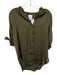 Misa Size S Olive Green Viscose Short Sleeve Button Down Top Olive Green / S
