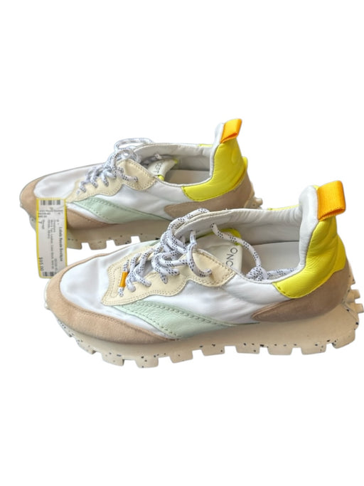 Oncept Shoe Size 7 Mint & Tan Leather Color Block lace up Athletic Sneakers Mint & Tan / 7