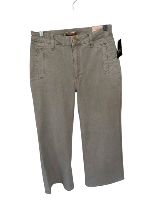 Kut From The Kloth Size 2 Taupe Cotton Blend High Waist Wide Leg Jeans Taupe / 2