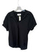 XiRENA Size S Black Cotton Short Sleeve Collar Button Down Top Black / S