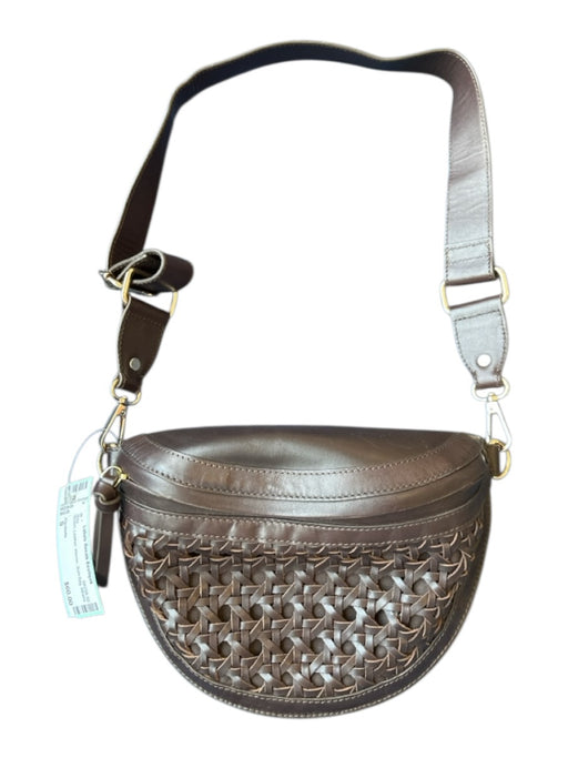 Cleobella Brown Leather Woven Bum Bag Bag Brown / S