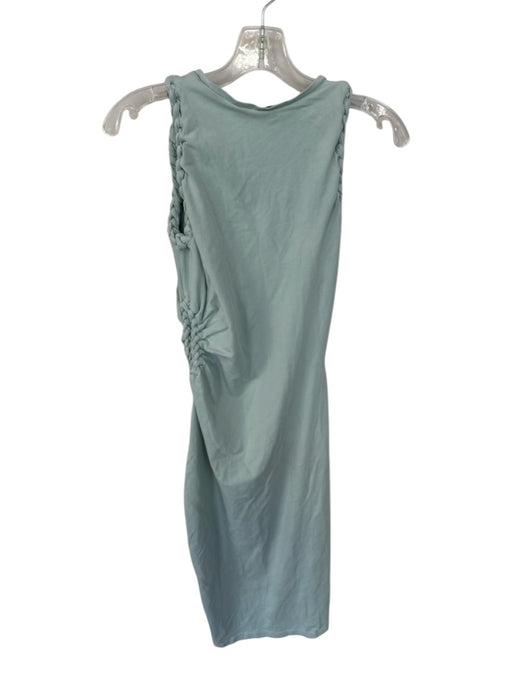 IRO Size M Sage green Cotton Blend Sleeveless Gathered Side Maxi slit Dress Sage green / M