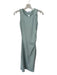 IRO Size M Sage green Cotton Blend Sleeveless Gathered Side Maxi slit Dress Sage green / M