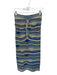 Farm Rio Size XS Blue & Brown Polyester Blend Drawstring Crochet Metallic Skirt Blue & Brown / XS