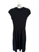 MNG Size XS Black Cotton Blend Short Sleeve Ribbed Maxi Dress Black / XS