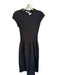 MNG Size XS Black Cotton Blend Short Sleeve Ribbed Maxi Dress Black / XS