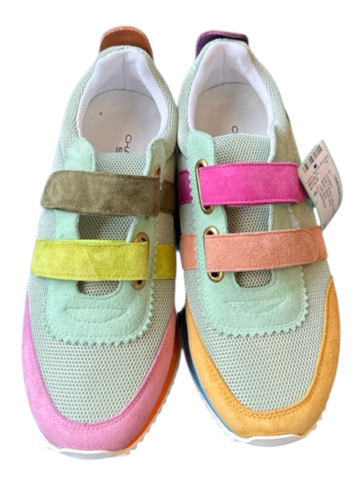 Charlotte Stone Shoe Size 8 Multi Canvas & Leather Velcro Color Block Sneakers Multi / 8