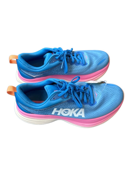 Hoka Shoe Size 8B Blue & Pink Canvas Perforated Athletic Sneakers Blue & Pink / 8B