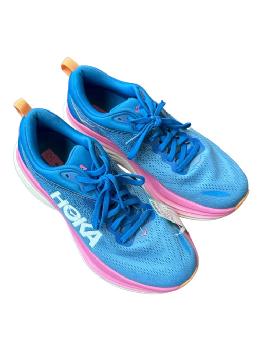 Hoka Shoe Size 8B Blue & Pink Canvas Perforated Athletic Sneakers Blue & Pink / 8B